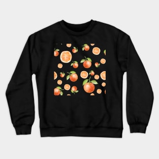 citrus with leaves and orange slice Crewneck Sweatshirt